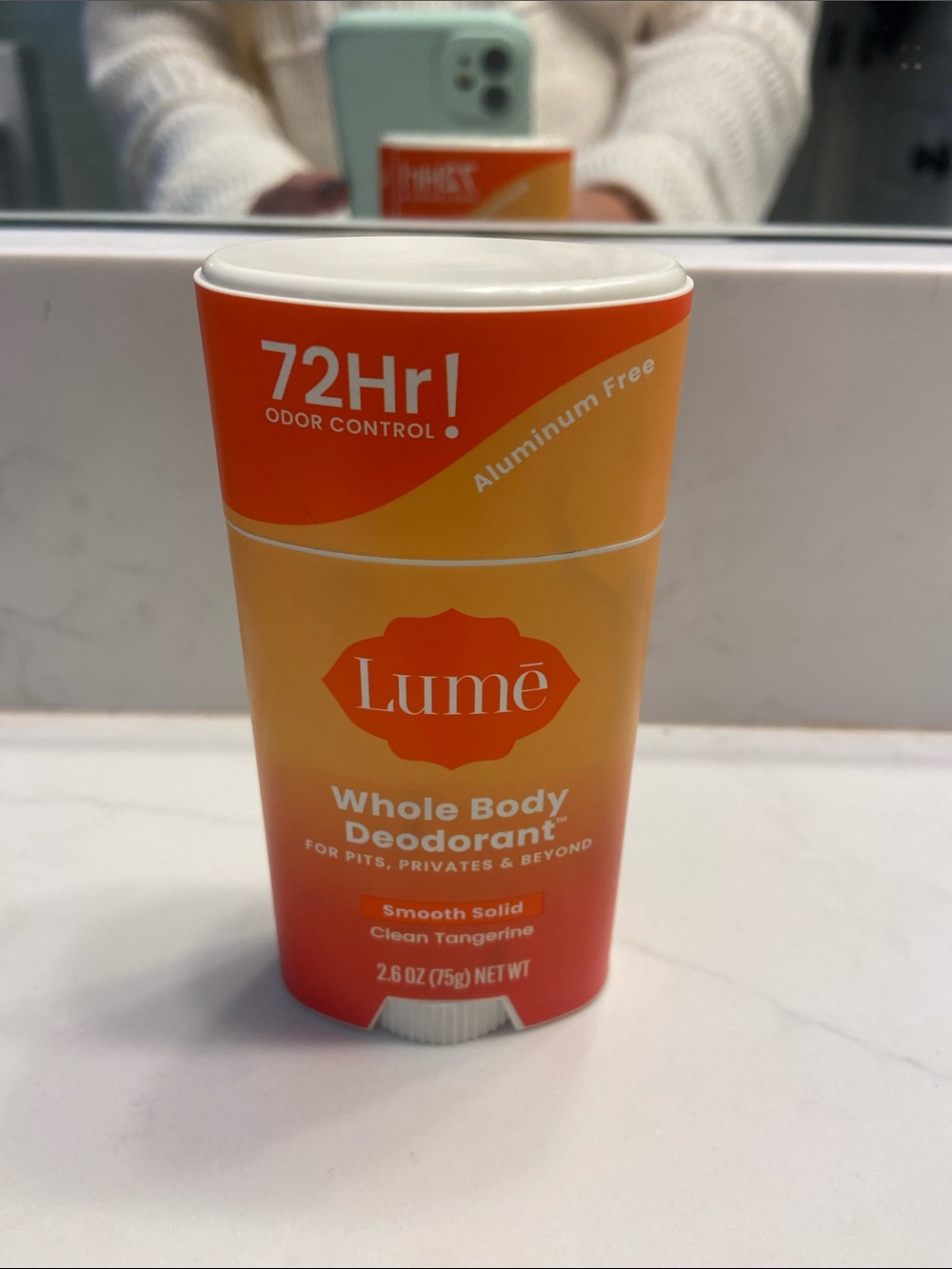 Lumē Whole Body Deodorant — Clean Tangerine (Orange)